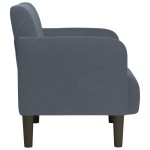 vidaXL Canapea Scaun cu cotiere Gri închis 54 cm catifea vidaXL Canapea Scaun cu cotiere Gri închis 54 cm catifea