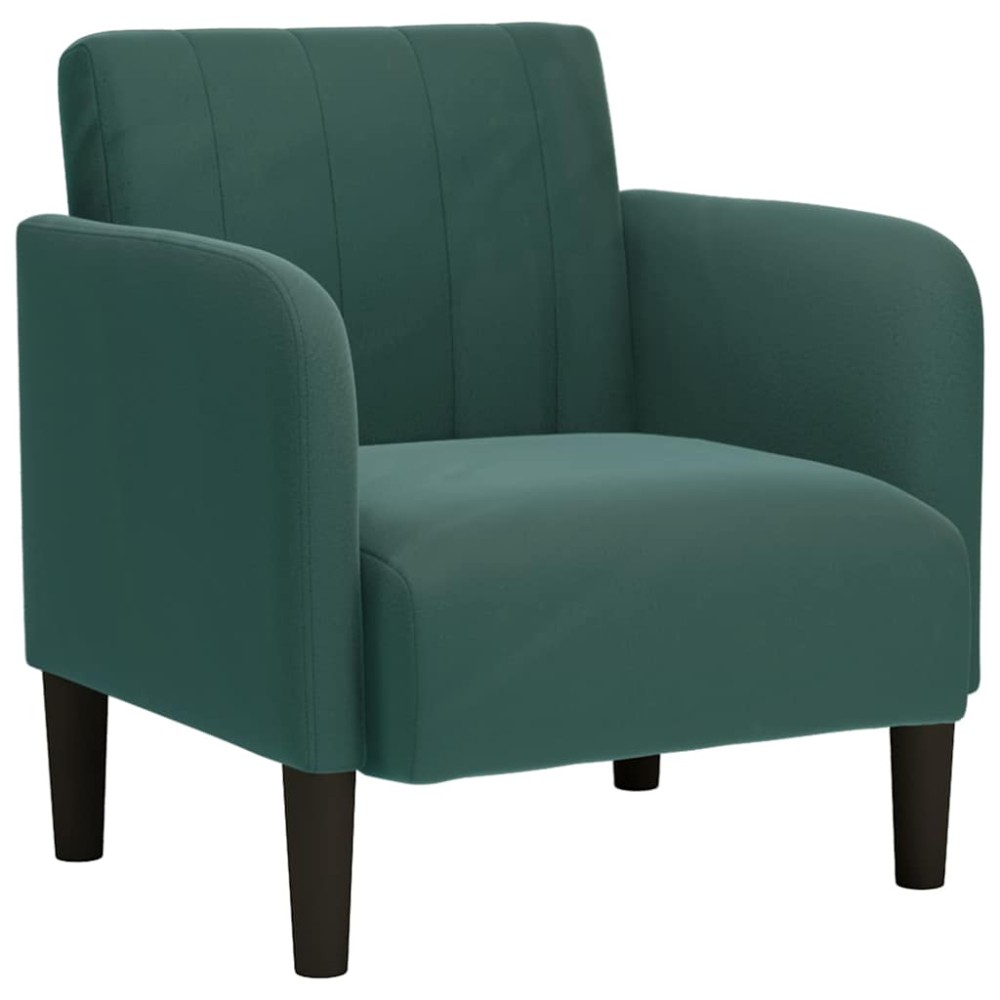 vidaXL Canapea Scaun cu cotiere Verde Inchis 54 cm Catifea
