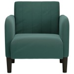 vidaXL Canapea Scaun cu cotiere Verde Inchis 54 cm Catifea vidaXL Canapea Scaun cu cotiere Verde Inchis 54 cm Catifea