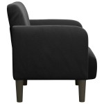 vidaXL Canapea Scaun cu Cotiere Negru 54 cm Catifea
