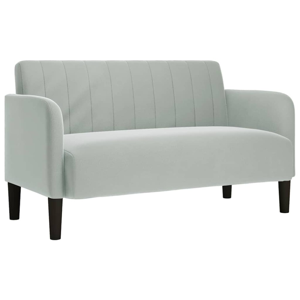 vidaXL Canapea lovesea gri deschis 109 cm catifea