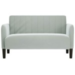 vidaXL Canapea lovesea gri deschis 109 cm catifea