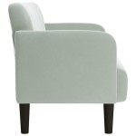 vidaXL Canapea lovesea gri deschis 109 cm catifea