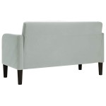 vidaXL Canapea lovesea gri deschis 109 cm catifea