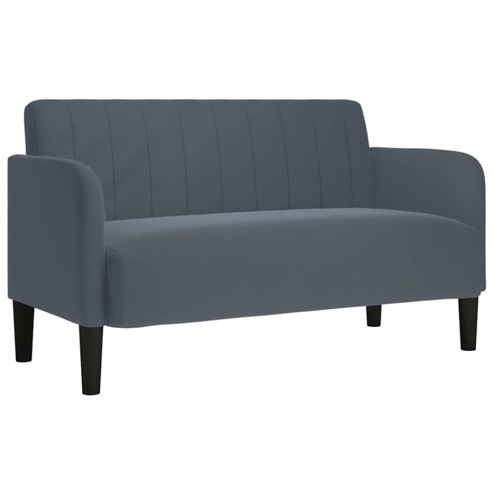 vidaXL Canapea lovesea gri închis 109 cm catifea