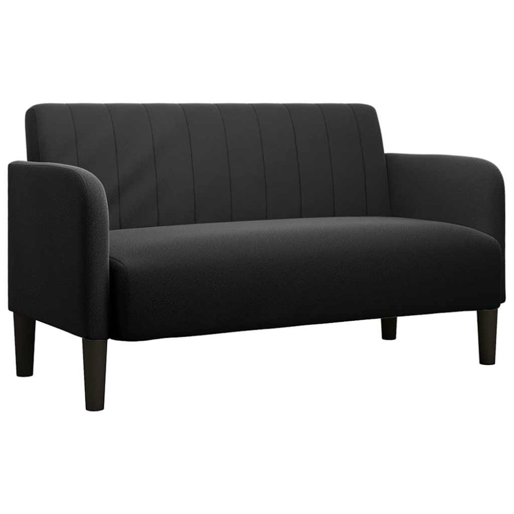 vidaXL Canapea loveseat neagră 109 cm catifea