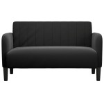 vidaXL Canapea loveseat neagră 109 cm catifea