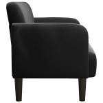 vidaXL Canapea loveseat neagră 109 cm catifea