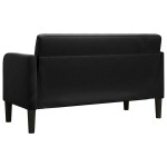 vidaXL Canapea loveseat neagră 109 cm catifea
