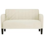vidaXL Canapea loveseat crem 109 cm catifea