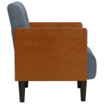 vidaXL Canapea fotoliu cu cotiere gri închis 55 cm catifea vidaXL Canapea fotoliu cu cotiere gri închis 55 cm catifea