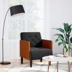 vidaXL Canapea Scaun cu Cotiere Negru 55 cm Catifea vidaXL Canapea Scaun cu Cotiere Negru 55 cm Catifea
