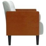 vidaXL Canapea loveseat cu perne de sustinere gri deschis 110 cm vidaXL Canapea loveseat cu perne de sustinere gri deschis 110 cm