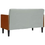 vidaXL Canapea loveseat cu perne de sustinere gri deschis 110 cm vidaXL Canapea loveseat cu perne de sustinere gri deschis 110 cm