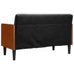vidaXL Canapea loveseat cu perne de suport negru 110 cm catifea vidaXL Canapea loveseat cu perne de suport negru 110 cm catifea