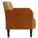 vidaXL Canapea loveseat cu perne de suport maro 110 cm catifea