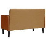 vidaXL Canapea loveseat cu perne de suport maro 110 cm catifea