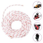 vidaXL Cablu de pornire cu tragere, alb și roșu Ø6 mm 10 m nailon vidaXL Cablu de pornire cu tragere, alb și roșu Ø6 mm 10 m nailon