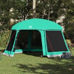 vidaXL Cort piscină cu pereți detașabili cu acoperiș&plasă Verde mare