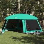 vidaXL Cort piscină cu pereți detașabili cu acoperiș&plasă Verde mare