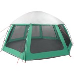 vidaXL Cort piscină cu pereți detașabili cu acoperiș&plasă Verde mare