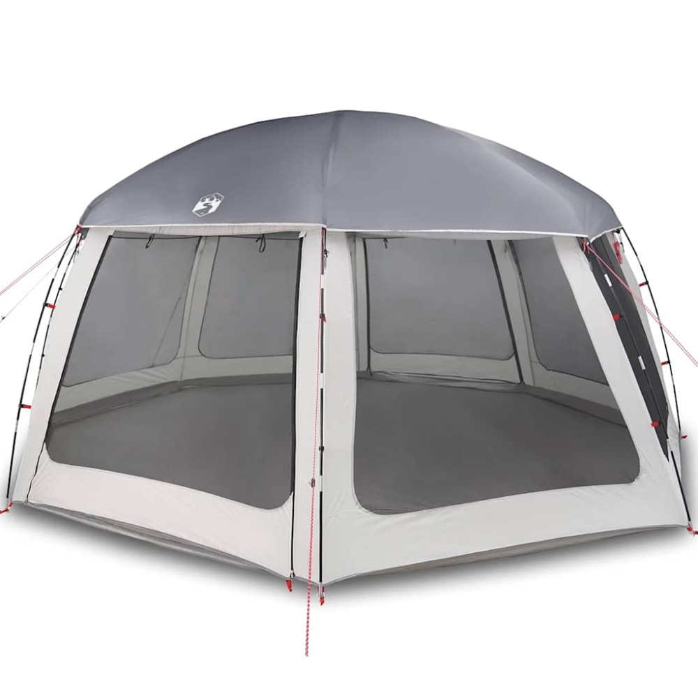 vidaXL Cort de piscină cu pereți detașabili și plasă gri 612x612 cm