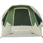 vidaXL Cort de familie pentru 6 persoane, verde, impermeabil vidaXL Cort de familie pentru 6 persoane, verde, impermeabil