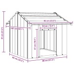 vidaXL Casă pentru câini cu acoperiș 85x107x81 cm oțel galvanizat vidaXL Casă pentru câini cu acoperiș 85x107x81 cm oțel galvanizat