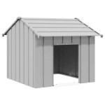 vidaXL Casă pentru câini cu acoperiș 85x107x81 cm oțel galvanizat vidaXL Casă pentru câini cu acoperiș 85x107x81 cm oțel galvanizat
