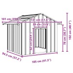 vidaXL Casă pentru câini cu acoperiș 131x101x102 cm oțel galvanizat vidaXL Casă pentru câini cu acoperiș 131x101x102 cm oțel galvanizat