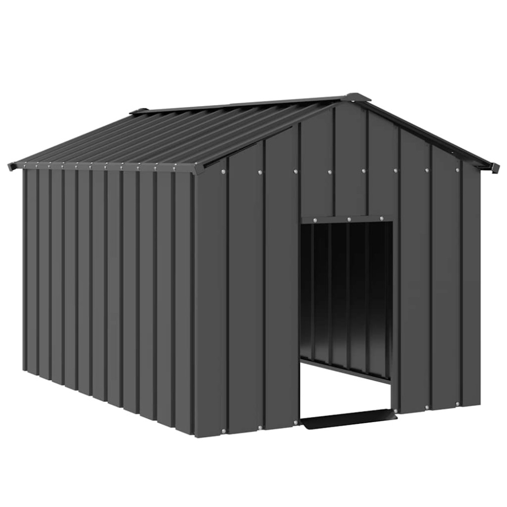 vidaXL Casă pentru câini cu acoperiș 113x153x101 cm oțel galvanizat
