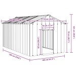 vidaXL Casă pentru câini cu acoperiș 114x202x101 cm oțel galvanizat vidaXL Casă pentru câini cu acoperiș 114x202x101 cm oțel galvanizat