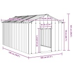 vidaXL Casă pentru câini cu acoperiș 114x202x101 cm oțel galvanizat vidaXL Casă pentru câini cu acoperiș 114x202x101 cm oțel galvanizat