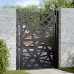 vidaXL Poarta de gradina neagra 105x130 cm Design cu lumina din otel