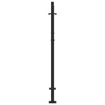 vidaXL Poarta de gradina neagra 105x130 cm Design cu lumina din otel