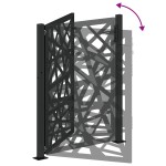 vidaXL Poarta de gradina neagra 105x130 cm Design cu lumina din otel