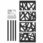 vidaXL Poarta de gradina neagra 105x205 cm Design cu lumina din otel vidaXL Poarta de gradina neagra 105x205 cm Design cu lumina din otel