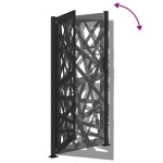 vidaXL Poarta de gradina neagra 105x205 cm Design cu lumina din otel vidaXL Poarta de gradina neagra 105x205 cm Design cu lumina din otel