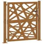 vidaXL Poarta de gradina Design cu lumina otel rezistent la intemperii vidaXL Poarta de gradina Design cu lumina otel rezistent la intemperii