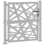 vidaXL Poarta de gradina Design cu lumina otel rezistent la intemperii vidaXL Poarta de gradina Design cu lumina otel rezistent la intemperii