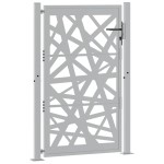 vidaXL Poarta de gradina Design cu lumina otel rezistent la intemperii vidaXL Poarta de gradina Design cu lumina otel rezistent la intemperii