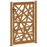 vidaXL Poarta de gradina Design cu lumina otel rezistent la intemperii vidaXL Poarta de gradina Design cu lumina otel rezistent la intemperii