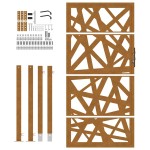 vidaXL Poartă de grădină Design cu lumină oțel rezistent la intemperii