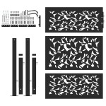 vidaXL Poarta de gradina neagra 105x130 cm Design cu frunze de otel vidaXL Poarta de gradina neagra 105x130 cm Design cu frunze de otel