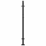 vidaXL Poarta de gradina neagra 105x130 cm Design cu frunze de otel vidaXL Poarta de gradina neagra 105x130 cm Design cu frunze de otel