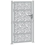 vidaXL Poartă grădină Design cu frunze oțel rezistente la intemperii vidaXL Poartă grădină Design cu frunze oțel rezistente la intemperii