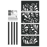 vidaXL Poarta de gradina neagra 105x205 cm Design ondulat de otel vidaXL Poarta de gradina neagra 105x205 cm Design ondulat de otel