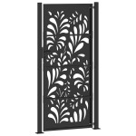 vidaXL Poarta de gradina neagra 105x205 cm Design ondulat de otel vidaXL Poarta de gradina neagra 105x205 cm Design ondulat de otel