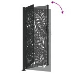 vidaXL Poarta de gradina neagra 105x205 cm Design ondulat de otel vidaXL Poarta de gradina neagra 105x205 cm Design ondulat de otel