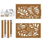 vidaXL Poarta de gradina Design ondulat otel rezistent la intemperii vidaXL Poarta de gradina Design ondulat otel rezistent la intemperii